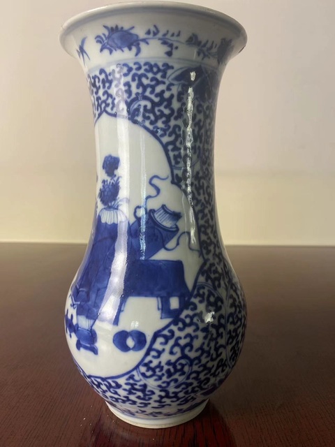 古玩陶瓷博古圖青花尊真品鑒賞圖