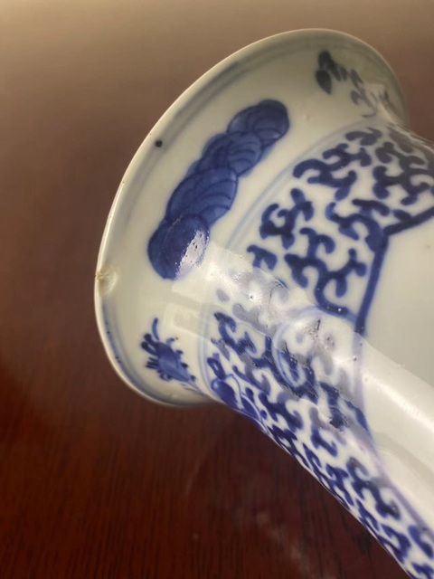 古玩陶瓷博古圖青花尊真品鑒賞圖