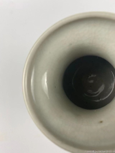 古玩陶瓷紅釉盤口尊真品鑒賞圖
