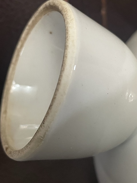 古玩陶瓷山水紋高足杯真品鑒賞圖