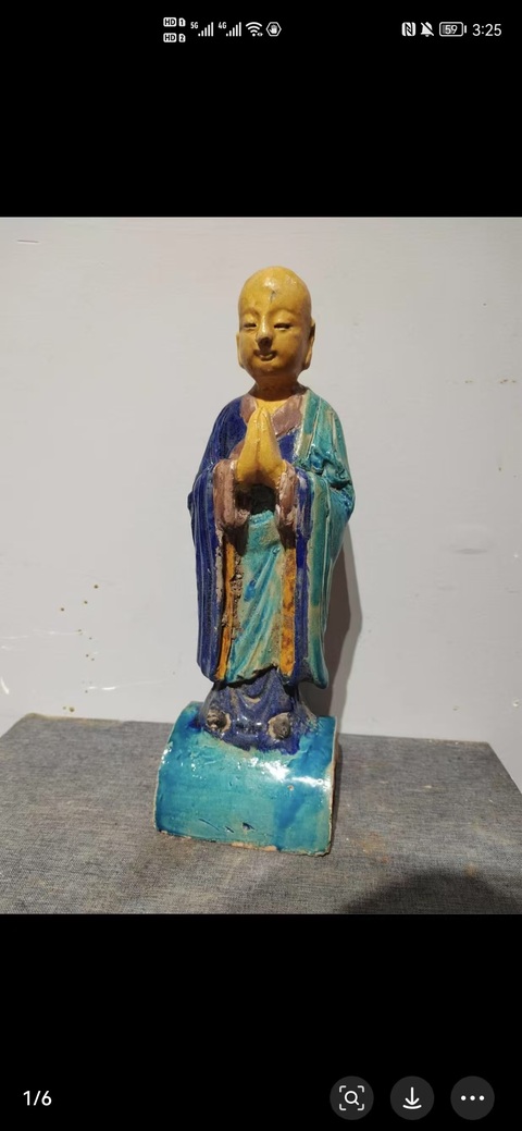 古玩陶瓷琺華彩造像真品鑒賞圖