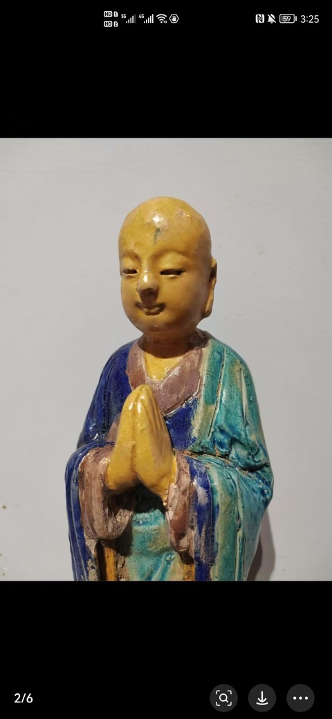 古玩陶瓷琺華彩造像真品鑒賞圖