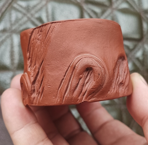古玩陶瓷紫砂小花盆真品鑒賞圖