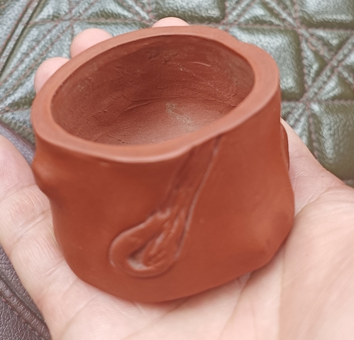 古玩陶瓷紫砂小花盆真品鑒賞圖