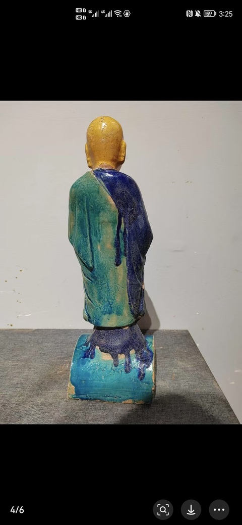 古玩陶瓷琺華彩造像真品鑒賞圖