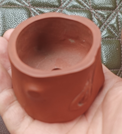 古玩陶瓷紫砂小花盆真品鑒賞圖