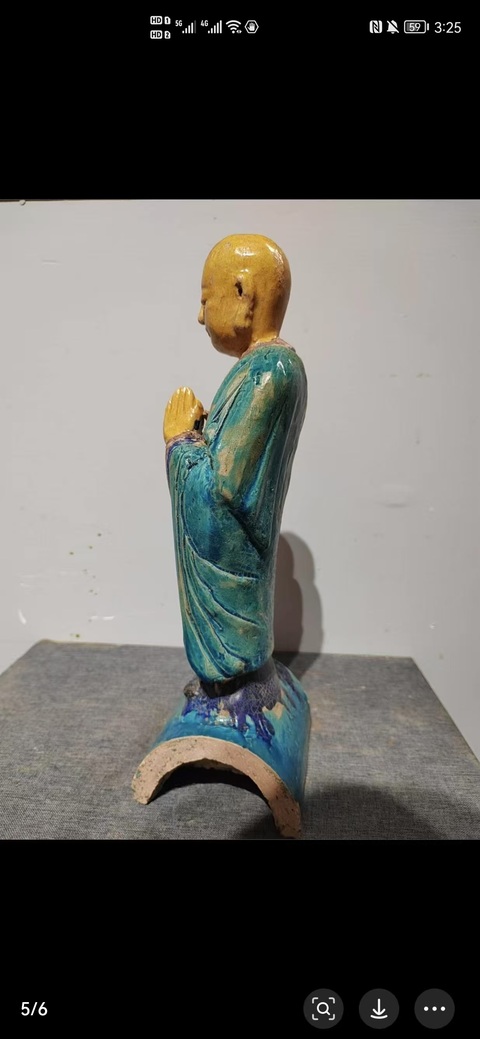 古玩陶瓷琺華彩造像真品鑒賞圖