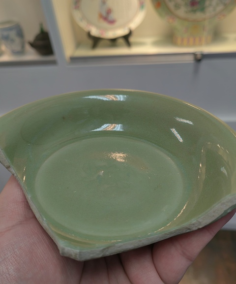 古玩陶瓷龍泉窯青釉盤拍賣,當前價格888元