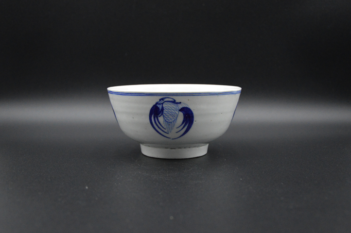 古玩陶瓷【晚清】團(tuán)鶴紋青花碗拍賣，當(dāng)前價(jià)格899元