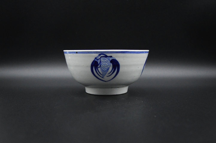 古玩陶瓷【晚清】團(tuán)鶴紋青花碗拍賣，當(dāng)前價(jià)格899元