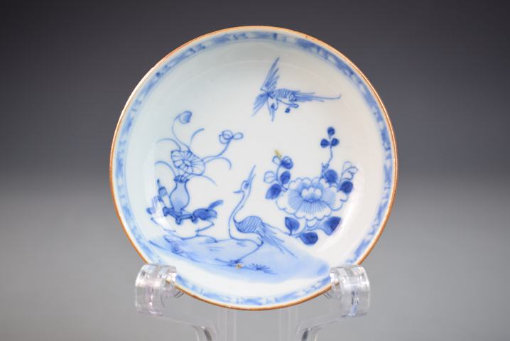 古玩陶瓷花鳥紋杯碟真品鑒賞圖