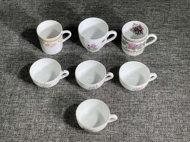 古玩陶瓷創(chuàng)匯.花卉紋執(zhí)杯一組(7件)拍賣,當(dāng)前價格0元