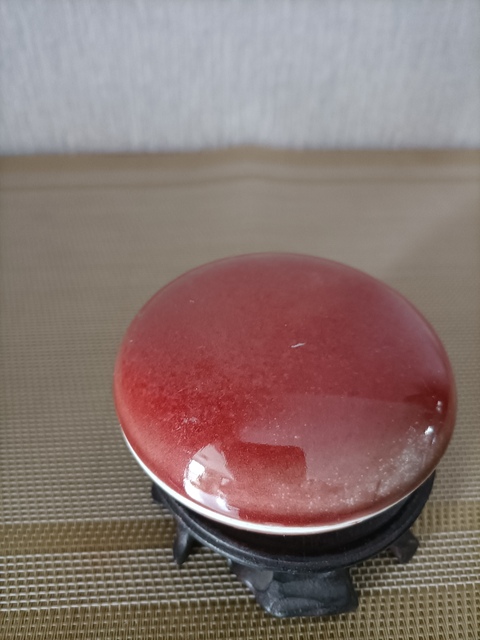 古玩陶瓷紅釉蓋盒拍賣,當前價格2580元