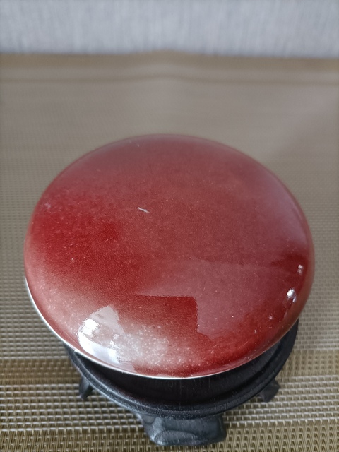 古玩陶瓷紅釉蓋盒拍賣,當前價格2580元