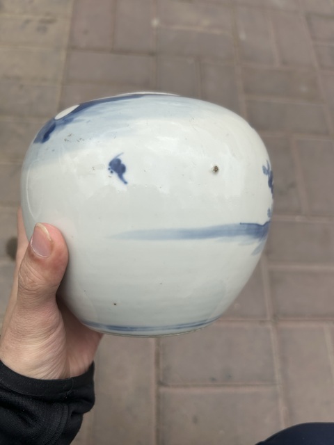 古玩陶瓷人物紋青花蓋罐真品鑒賞圖