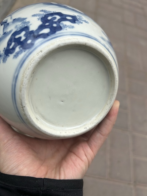 古玩陶瓷人物紋青花蓋罐真品鑒賞圖