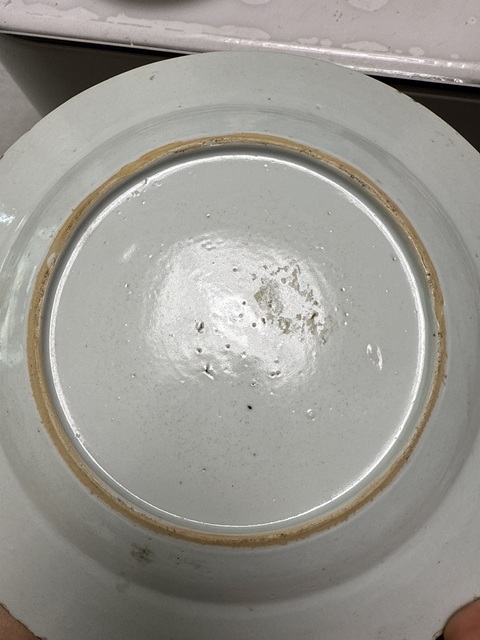 古玩陶瓷粉彩描金盤真品鑒賞圖