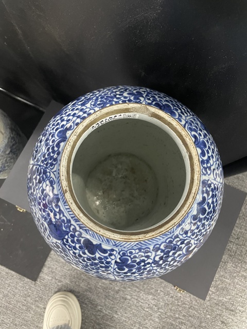 古玩陶瓷鳳穿牡丹將軍罐真品鑒賞圖