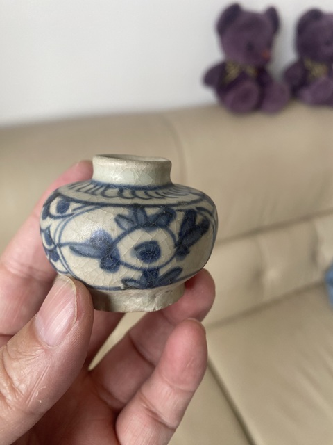 古玩陶瓷青花小罐真品鑒賞圖