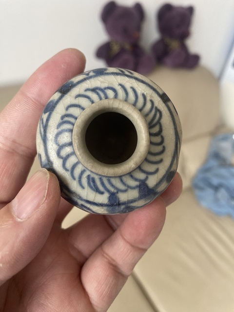 古玩陶瓷青花小罐真品鑒賞圖