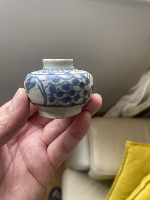 古玩陶瓷青花小罐真品鑒賞圖