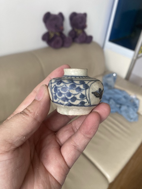古玩陶瓷青花小罐真品鑒賞圖