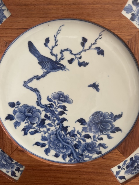 古玩陶瓷花鳥紋青花瓷板畫真品鑒賞圖