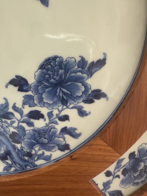 古玩陶瓷花鳥紋青花瓷板畫真品鑒賞圖