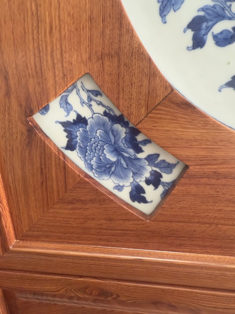 古玩陶瓷花鳥紋青花瓷板畫真品鑒賞圖