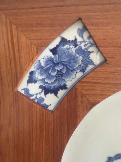 古玩陶瓷花鳥紋青花瓷板畫真品鑒賞圖