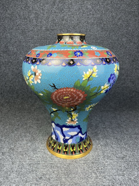 古玩雜項景泰藍花瓶真品鑒賞圖