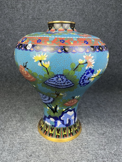 古玩雜項景泰藍花瓶真品鑒賞圖