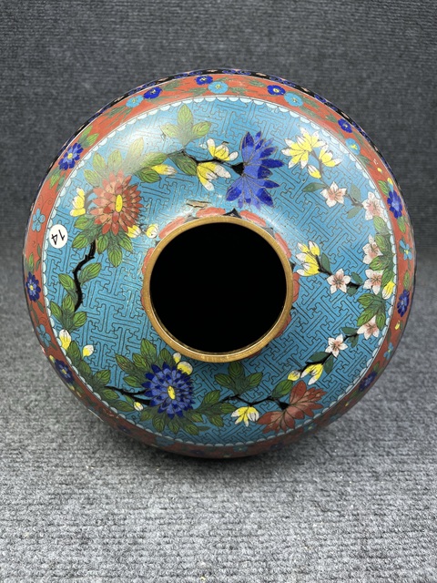 古玩雜項景泰藍花瓶真品鑒賞圖