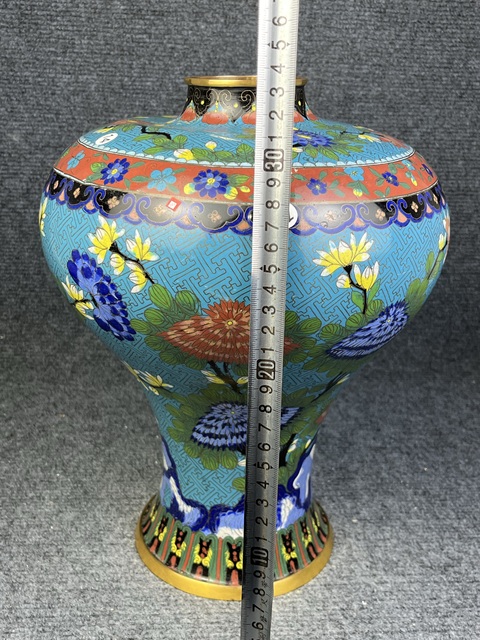 古玩雜項景泰藍花瓶真品鑒賞圖