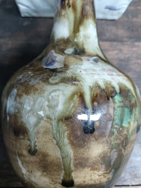 古玩陶瓷窯變釉天球瓶真品鑒賞圖