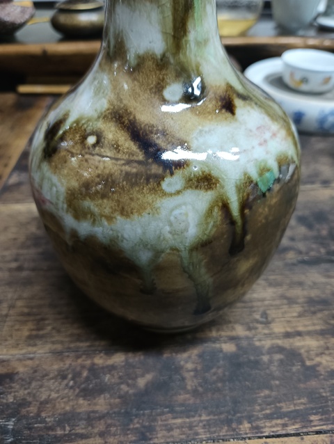 古玩陶瓷窯變釉天球瓶真品鑒賞圖