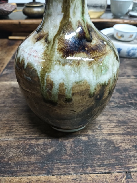 古玩陶瓷窯變釉天球瓶真品鑒賞圖