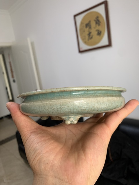 龍泉青瓷三足爐拍賣，當前價格4200元