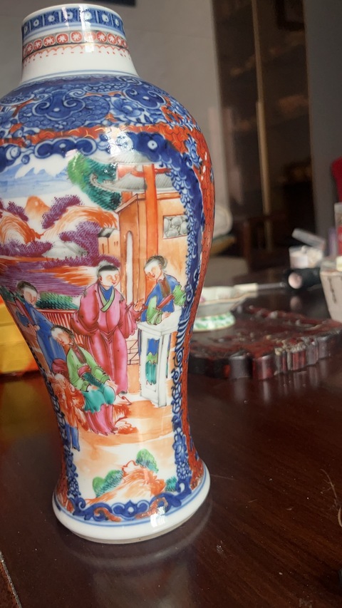 古玩陶瓷廣彩瓶真品鑒賞圖