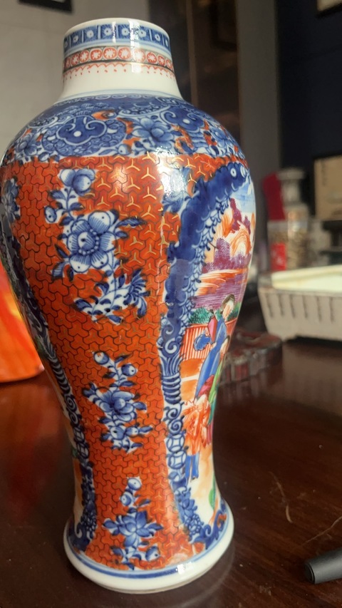 古玩陶瓷廣彩瓶真品鑒賞圖