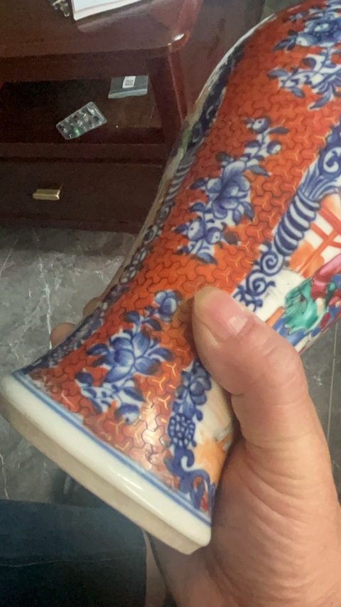 古玩陶瓷廣彩瓶真品鑒賞圖