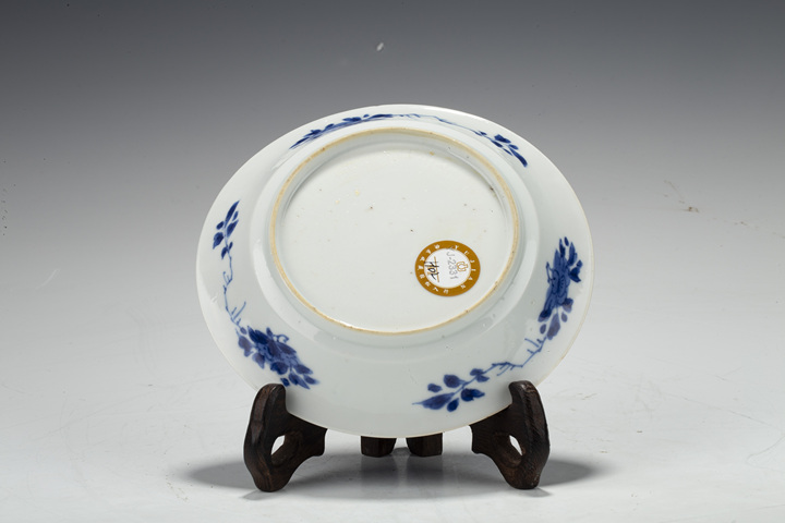 古玩陶瓷晚清·青花折枝花卉紋小盤拍賣,當前價格108元