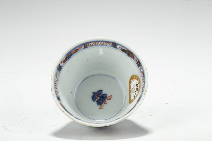 古玩陶瓷清康熙·青花礬紅描金花卉紋杯碟拍賣,當(dāng)前價(jià)格472元