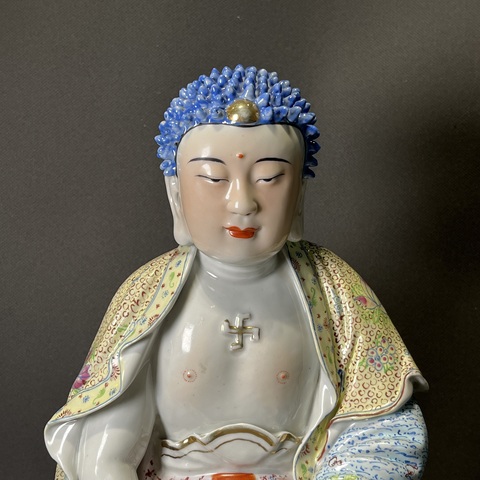古玩陶瓷民國 佛像真品鑒賞圖