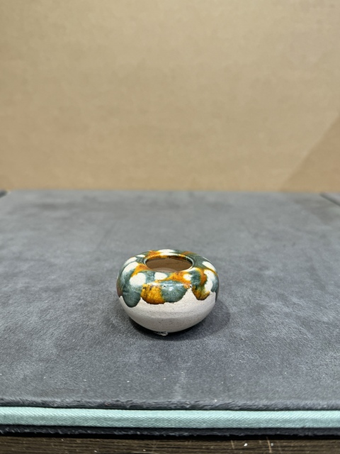 古玩陶瓷唐三彩掛藍水盂真品鑒賞圖