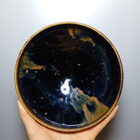古玩陶瓷元代·磁州窯黑釉鐵銹斑碗真品鑒賞圖