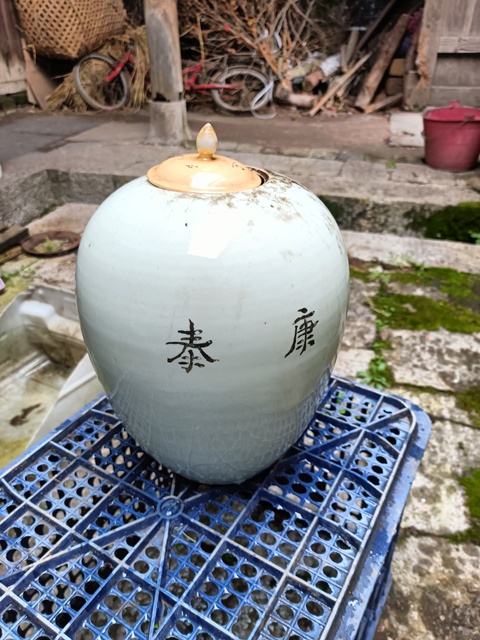 古玩陶瓷民國 彩繪花鳥紋罐真品鑒賞圖