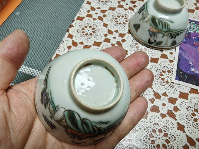 古玩陶瓷油粉彩仕女人物杯真品鑒賞圖