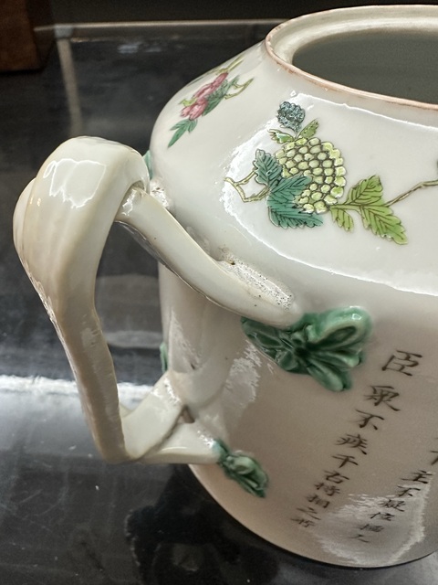 古玩陶瓷粉彩無雙譜人物茶壺，注意品相真品鑒賞圖