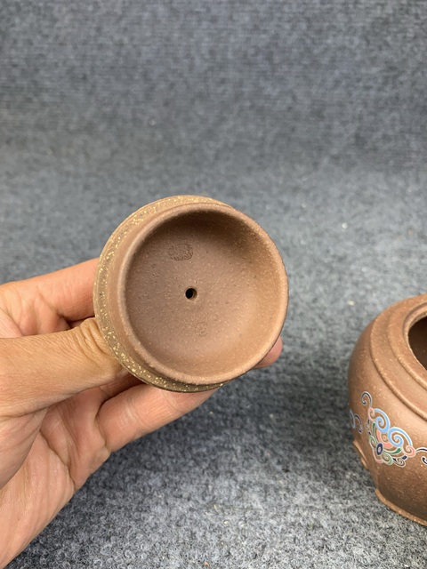 古玩雜項四方如意加彩紫砂壺拍賣，當前價格258元